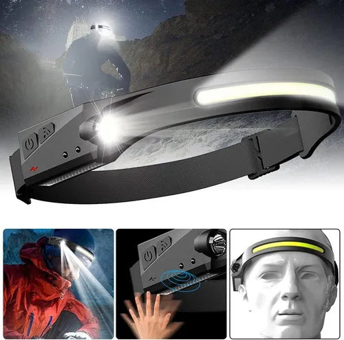 Linterna frontal LED Recargable USB